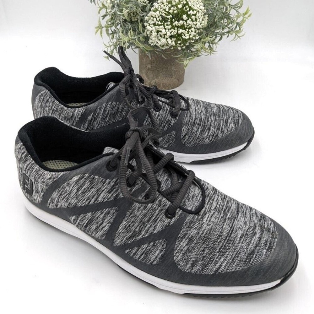 FJ FootJoy Women's 9M Black Gray Super flex‎ Spikeless Leisure Golf Shoes 92904